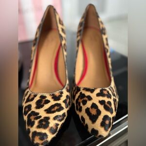 Crown Vintage Leopard Print Pumps - Tan and Black